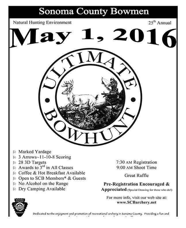 Ultimate Bowhunt event poster, May 1, 2016.