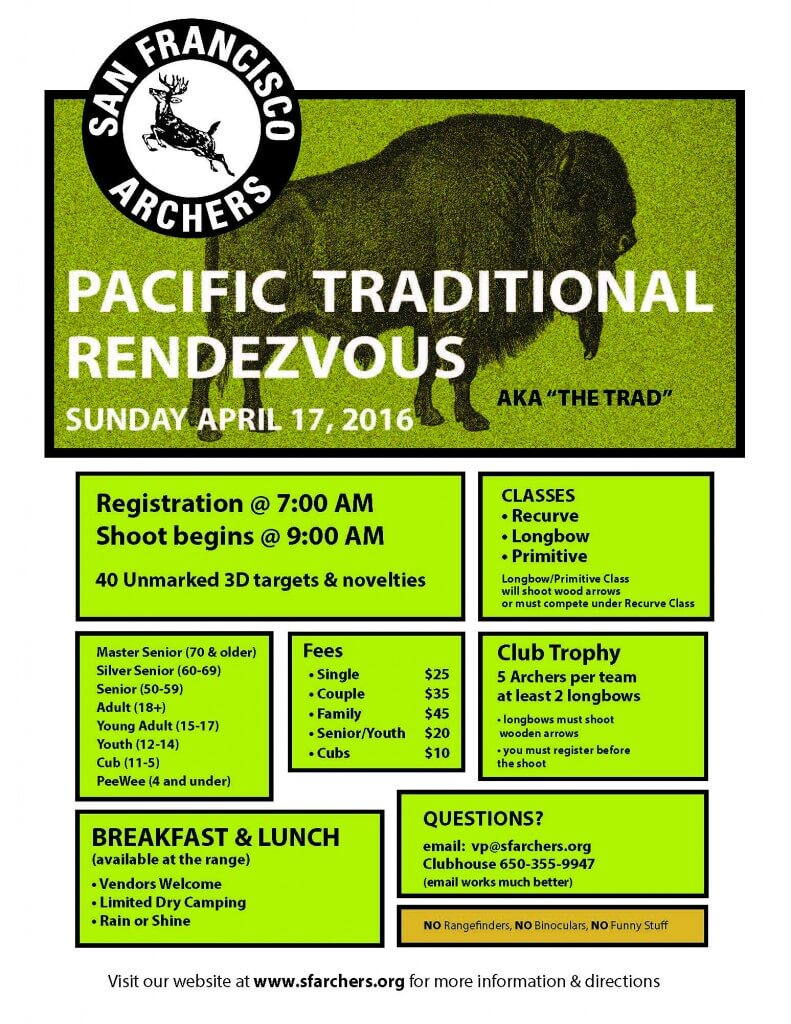 Pacific Traditional Rendezvous flyer featuring bison