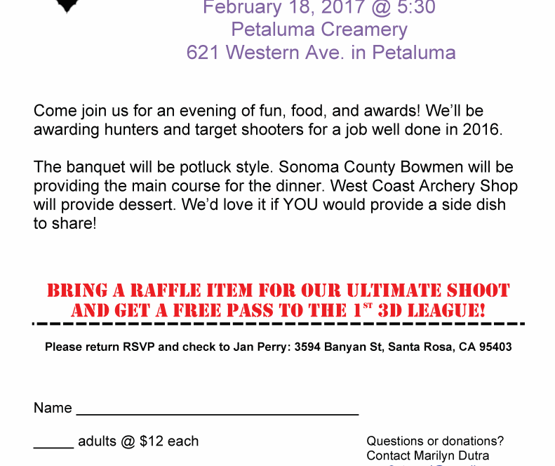 Awards banquet invitation with event details.